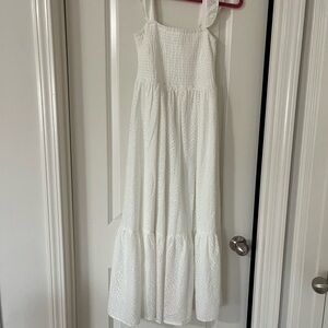Nanette Lepore White Eyelet Maxi Dress NWOT